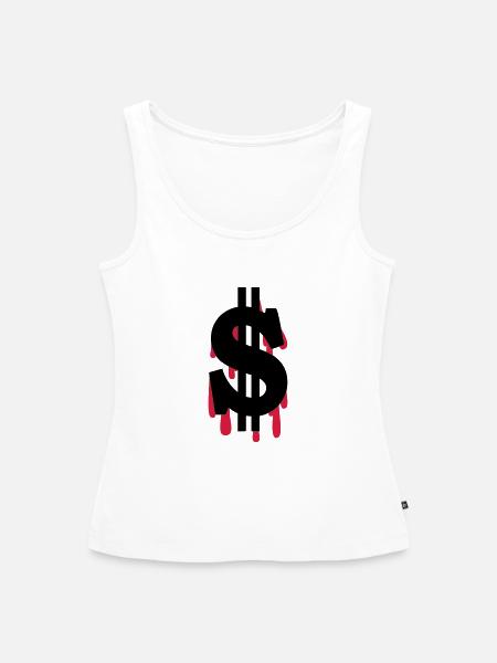 Dollar am Ende - Frauen Premium Organic Tank Top - Weiß