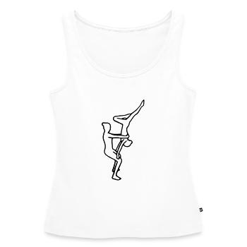Acrobatie - Débardeur bio Premium Femme - blanc - Devant - AI Model Female 172 light (172cm)