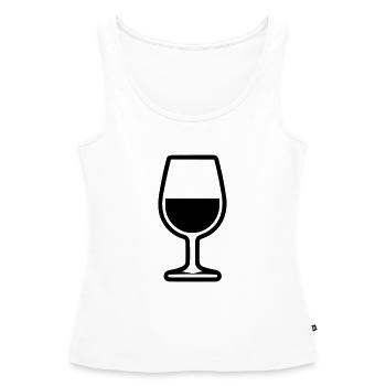 Simple boire verre - Débardeur bio Premium Femme - blanc - Devant - AI Model Female 172 light (172cm)