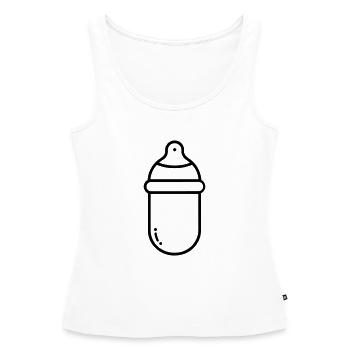 Flasche - Frauen Premium Organic Tank Top - Weiß - Vorne - AI Model Female 172 light (172cm)