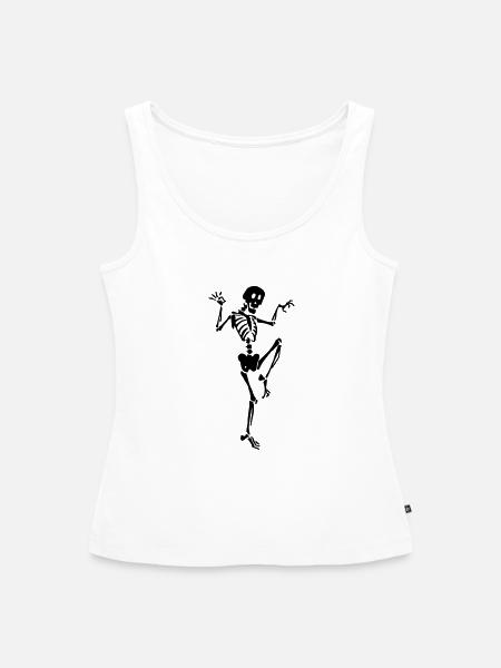 Skelett - Frauen Premium Organic Tank Top - Weiß