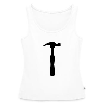 Marteau - Débardeur bio Premium Femme - blanc - Devant - AI Model Female 172 light (172cm)