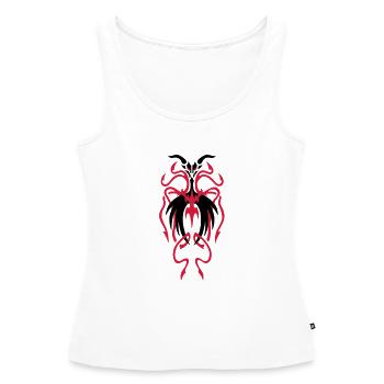 devil - Débardeur bio Premium Femme - blanc - Devant - AI Model Female 172 light (172cm)