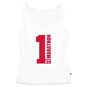 Marathon - Frauen Premium Organic Tank Top - Weiß - Vorne - AI Model Female 172 light (172cm)