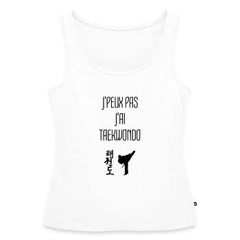 Taekwondo Taekwondoin Tae-Kwon-Do Tae Kwon Do - Frauen Premium Organic Tank Top - Weiß - Vorne - AI Model Female 172 light (172cm)