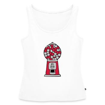 Kaugummi Spender Automat - Frauen Premium Organic Tank Top - Weiß - Vorne - AI Model Female 172 light (172cm)