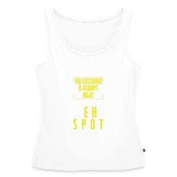 Tech Support Customer Is Right - Women’s Premium Organic Tank top - white - Front - AI Model Female 172 light (172cm)
