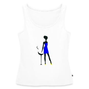 Restaurant - Débardeur bio Premium Femme - blanc - Devant - AI Model Female 172 light (172cm)