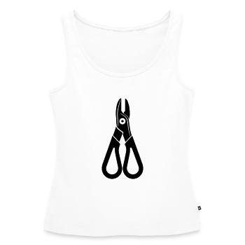 Outil Pince - Débardeur bio Premium Femme - blanc - Devant - AI Model Female 172 light (172cm)