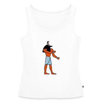 pharahon anubis - Frauen Premium Organic Tank Top - Weiß - Vorne - AI Model Female 172 light (172cm)