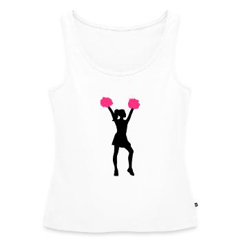 Cheerleader - Débardeur bio Premium Femme - blanc - Devant - AI Model Female 172 light (172cm)