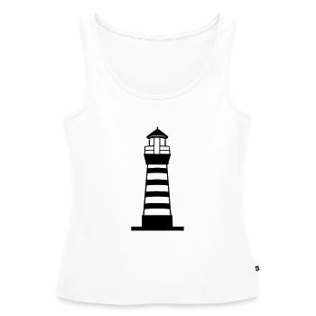 Leuchtturm - Frauen Premium Organic Tank Top - Weiß - Vorne - AI Model Female 172 light (172cm)