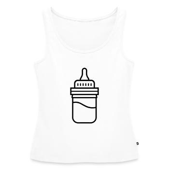 Flasche - Frauen Premium Organic Tank Top - Weiß - Vorne - AI Model Female 172 light (172cm)