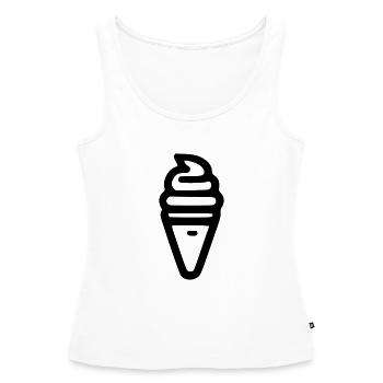 Eis - Frauen Premium Organic Tank Top - Weiß - Vorne - AI Model Female 172 light (172cm)
