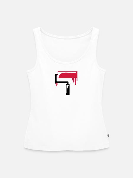 Farbroller Maler Malermeister Renovierung - Frauen Premium Organic Tank Top - Weiß