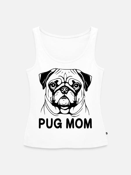 Mops Mom - Frauen Premium Organic Tank Top - Weiß
