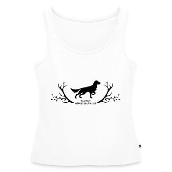 KLM Geboren 300 x 142 mm geweih - Frauen Premium Organic Tank Top - Weiß - Vorne - AI Model Female 172 light (172cm)