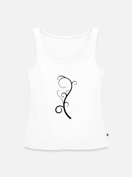 Floral - Frauen Premium Organic Tank Top - Weiß