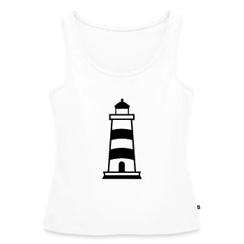 Phare - Débardeur bio Premium Femme - blanc - Devant - AI Model Female 172 light (172cm)