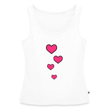 cœur - Débardeur bio Premium Femme - blanc - Devant - AI Model Female 172 light (172cm)