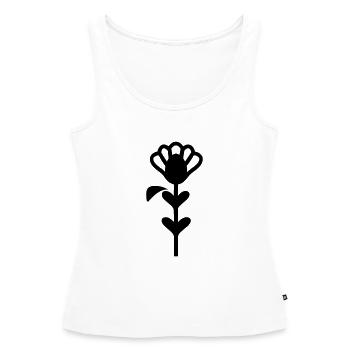 Fleur avec tige - Débardeur bio Premium Femme - blanc - Devant - AI Model Female 172 light (172cm)