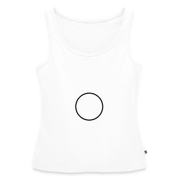 Circle Symbol Blank - Women’s Premium Organic Tank top - white - Front - AI Model Female 172 light (172cm)