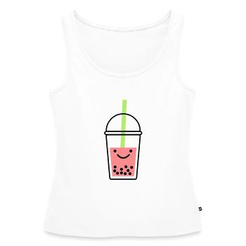 Bubble Tea - Débardeur bio Premium Femme - blanc - Devant - AI Model Female 172 light (172cm)