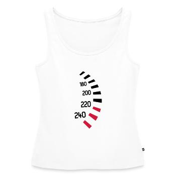 Tacho Geschwindigkeit - Frauen Premium Organic Tank Top - Weiß - Vorne - AI Model Female 172 light (172cm)