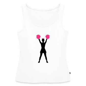 Cheerleader - Débardeur bio Premium Femme - blanc - Devant - AI Model Female 172 light (172cm)