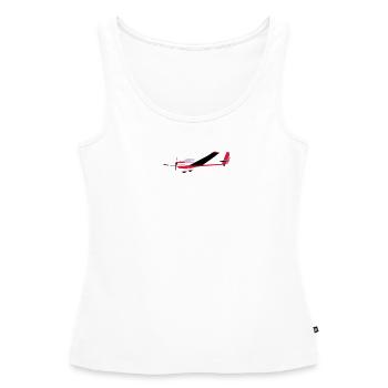 falke Motorsegler Mose TMG Flugzeug Pilot Flieger - Frauen Premium Organic Tank Top - Weiß - Vorne - AI Model Female 172 light (172cm)