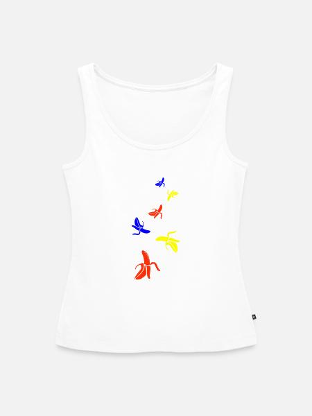 Banane Icon - Frauen Premium Organic Tank Top - Weiß