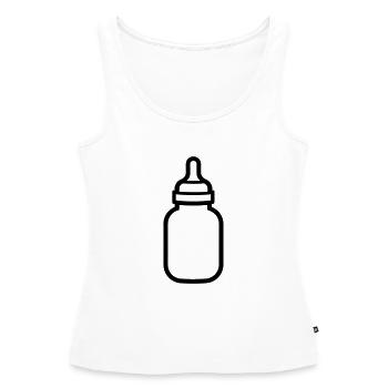 Flasche - Frauen Premium Organic Tank Top - Weiß - Vorne - AI Model Female 172 light (172cm)