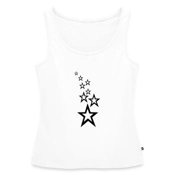 Stars - Frauen Premium Organic Tank Top - Weiß - Vorne - AI Model Female 172 light (172cm)
