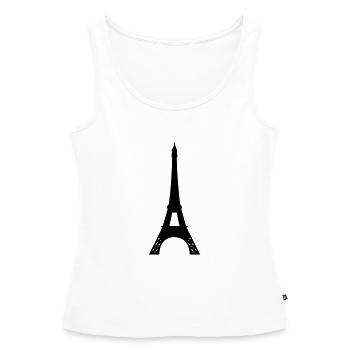 tour eiffel - Débardeur bio Premium Femme - blanc - Devant - AI Model Female 172 light (172cm)
