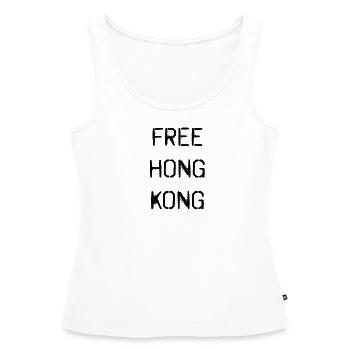 Hong Kong gratuit - Débardeur bio Premium Femme - blanc - Devant - AI Model Female 172 light (172cm)