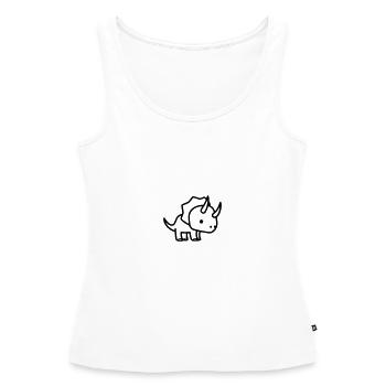 tricératops - Débardeur bio Premium Femme - blanc - Devant - AI Model Female 172 light (172cm)