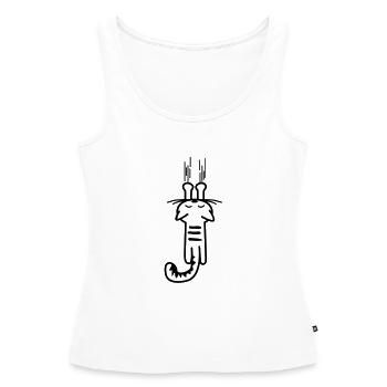 scratching kitty - cat - cats - - Women’s Premium Organic Tank top - white - Front - AI Model Female 172 light (172cm)