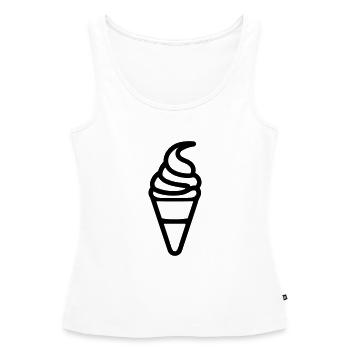 Eis - Frauen Premium Organic Tank Top - Weiß - Vorne - AI Model Female 172 light (172cm)