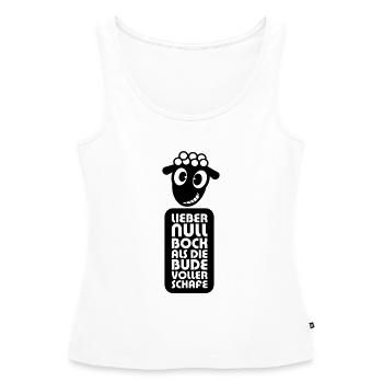 Null Bock - Frauen Premium Organic Tank Top - Weiß - Vorne - AI Model Female 172 light (172cm)