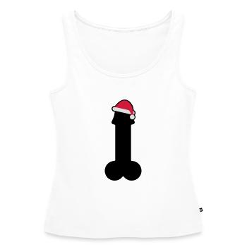 Frohe Penis Weihnachten - Frauen Premium Organic Tank Top - Weiß - Vorne - AI Model Female 172 light (172cm)