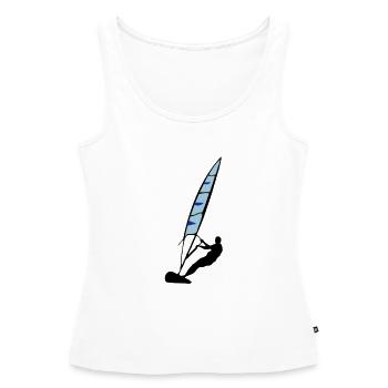 Windsurfing - Frauen Premium Organic Tank Top - Weiß - Vorne - AI Model Female 172 light (172cm)