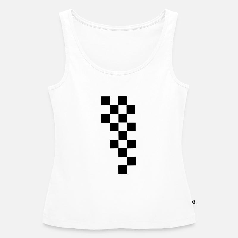 RACING FLAG - Frauen Premium Organic Tank Top - Weiß