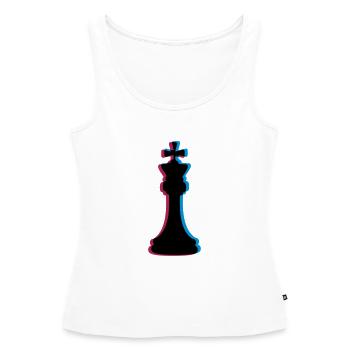 3D Effekt Schach - Frauen Premium Organic Tank Top - Weiß - Vorne - AI Model Female 172 light (172cm)