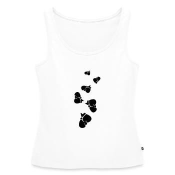 Symbole des gants de boxe - Débardeur bio Premium Femme - blanc - Devant - AI Model Female 172 light (172cm)