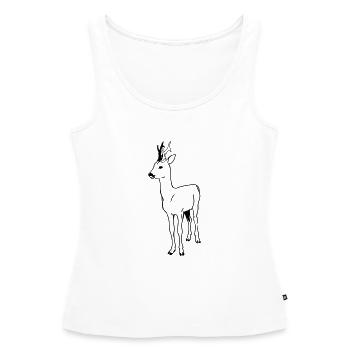 Chevreuil - Débardeur bio Premium Femme - blanc - Devant - AI Model Female 172 light (172cm)