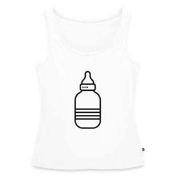 Flasche - Frauen Premium Organic Tank Top - Weiß - Vorne - AI Model Female 172 light (172cm)