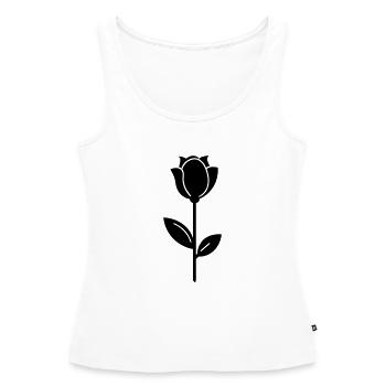 Pink Flower - Women’s Premium Organic Tank top - white - Front - AI Model Female 172 light (172cm)