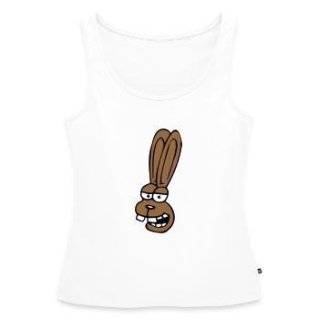 Hase Kaninchen Häschen Cartoon albern Hasenzähne - Frauen Premium Organic Tank Top - Weiß - Vorne - AI Model Female 172 light (172cm)