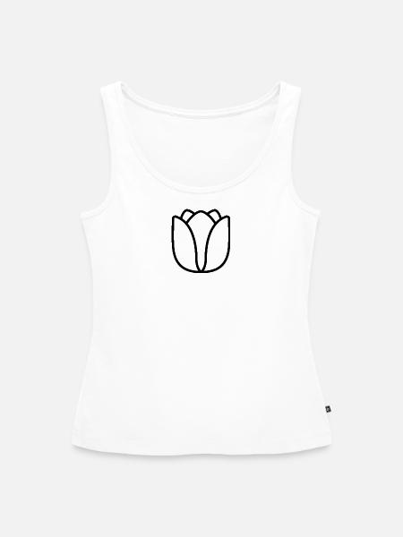 Tulpe Clean Design - Frauen Premium Organic Tank Top - Weiß