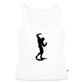 Pose - Frauen Premium Organic Tank Top - Weiß - Vorne - AI Model Female 172 light (172cm)